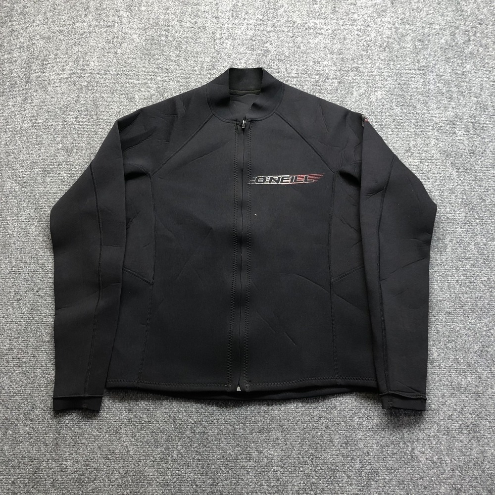O'Neill Wetsuit Jacket Small Black Neoprene Full Zip Long Sleeve Surf Top Warm